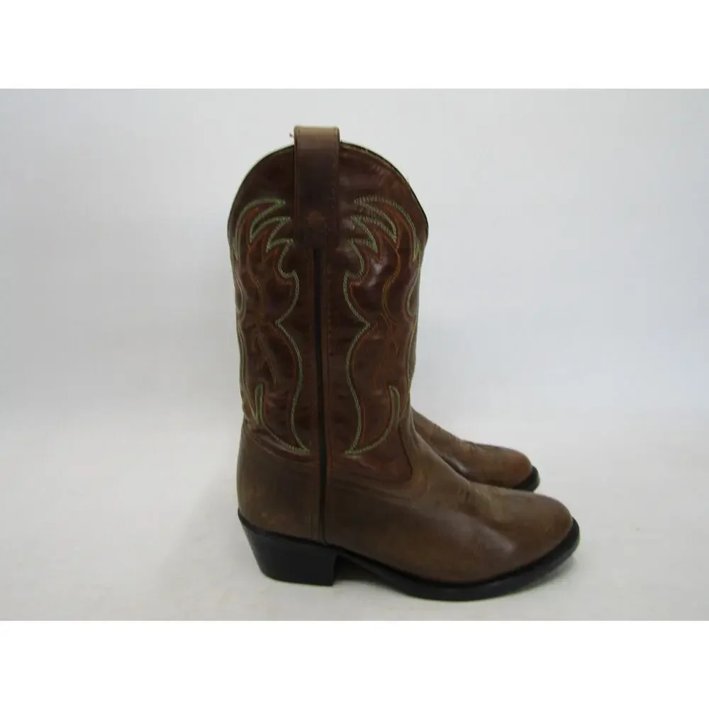 Smoky Mountain Little Kids Youth Sz 13.5 Brown Leather Western Cowboy Boots